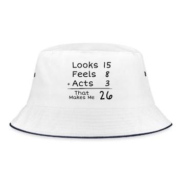 26 Years Anniversary Humorous | 26th Anniversair - Bucket Hat - white/navy - Front