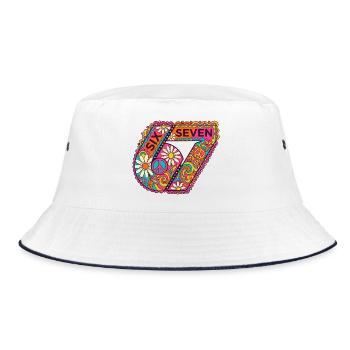 Psychedelic Seven Flowers - Bob - blanc/marine - Devant