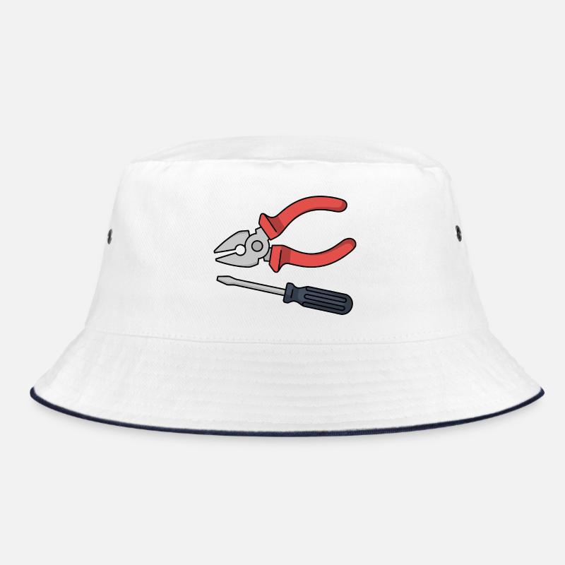 Stylized pliers and screwdrivers Bucket Hat