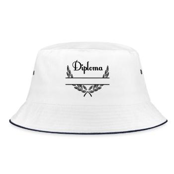 Diploma – Namespace - Bucket Hat - white/navy - Front