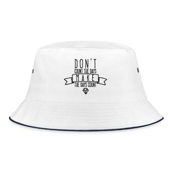 Make The Days Count - Motivation Precious Time - Bucket Hat - white/navy - Front
