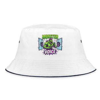 Monster Voice Rocker - Bucket Hat - white/navy - Front
