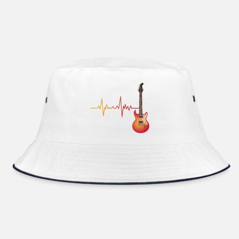 Heartbeat Guitar Gradient Bucket Hat