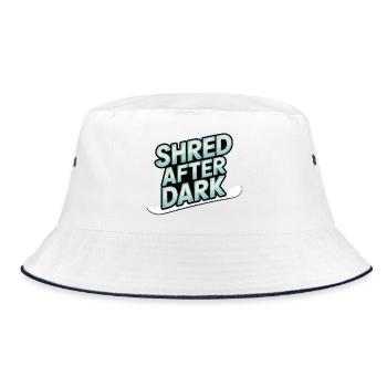 Shred after midnight - Bucket Hat - white/navy - Front