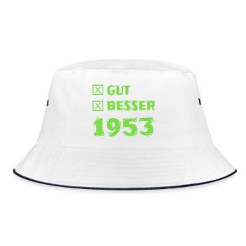 Besser 1953 - Bucket Hat - white/navy - Front