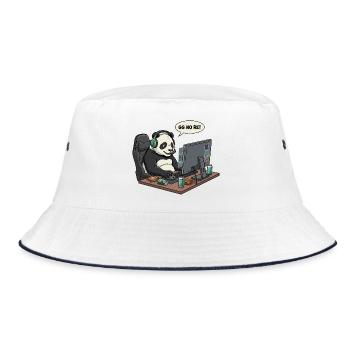Panda Gamer GG NO RE - Bucket Hat - white/navy - Front