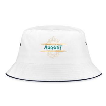 August August - Bucket Hat - white/navy - Front
