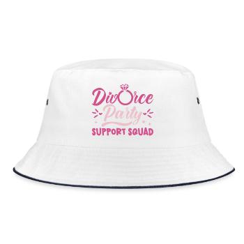 Divorce Party Gift Humor Friends Breakup Party - Bucket Hat - white/navy - Front