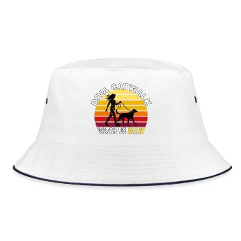 Diva Catwalk - Watch Us Shine Retro - Bucket Hat - white/navy - Front
