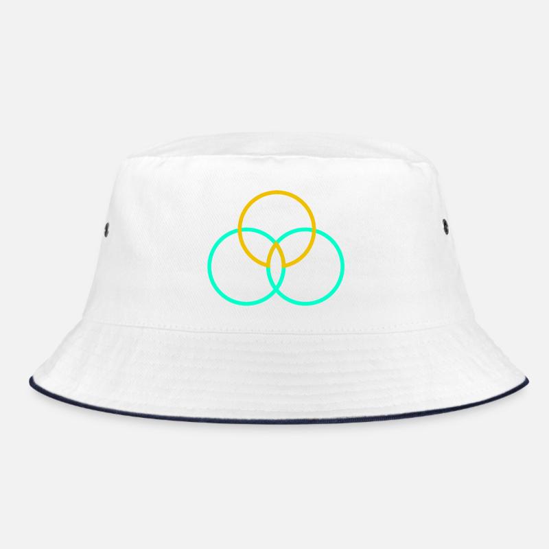 Abstract Tricolor Venn Circle Bucket Hat
