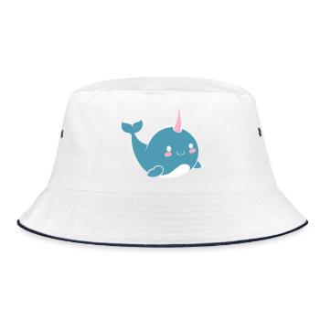 Narwal - Bucket Hat - Weiß/Navy - Vorne