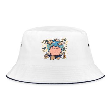 Zen brain - Bucket Hat - white/navy - Front
