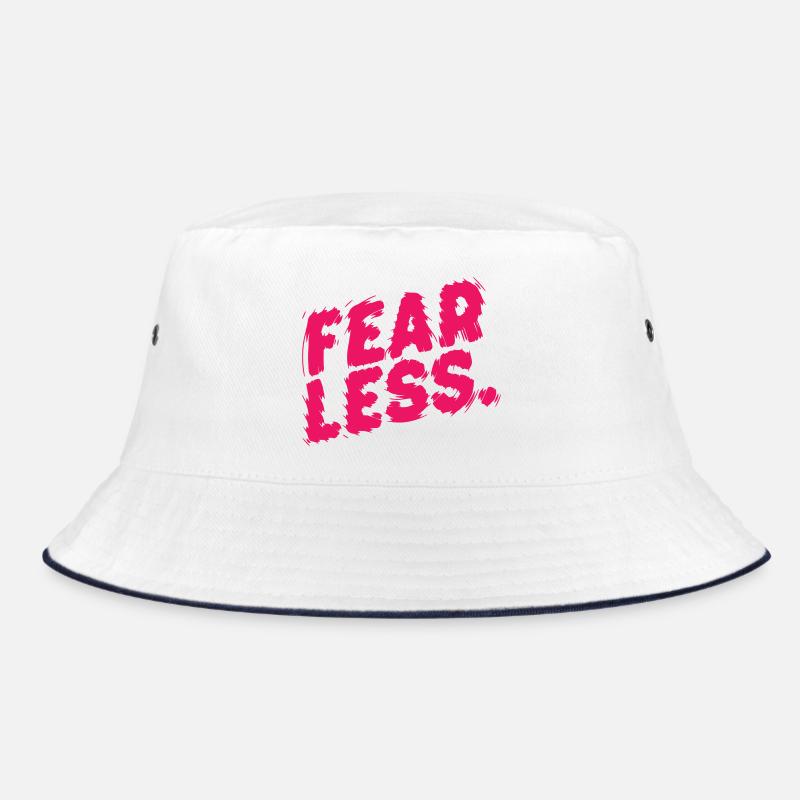 Furchtlose rosa Pinselbuchstaben Bucket Hat