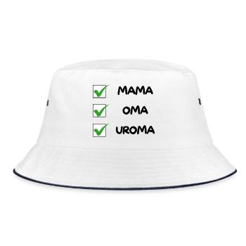 GREAT-GRANDMOTHER Checklist - Bucket Hat - white/navy - Front
