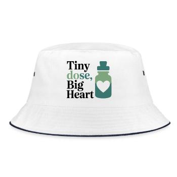 Homeopathy Tiny Dose Big Heart Professional Gear  - Bucket Hat - white/navy - Front