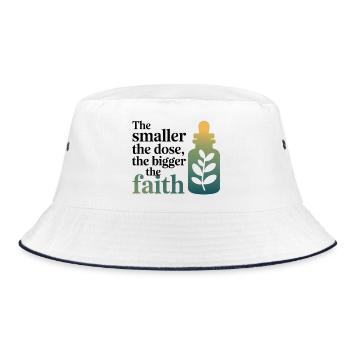 Homeopathy Smaller Dose Bigger Faith Professional  - Bucket Hat - white/navy - Front