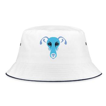 Greyhound, Galgo - Bucket Hat - white/navy - Front