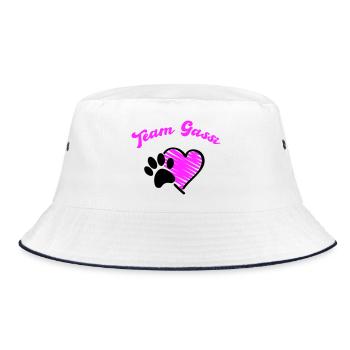 Team Dog Walk Heart Love - Bucket Hat - white/navy - Front