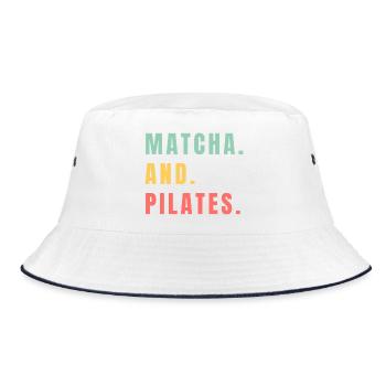 MATCHA ET PILATES - Bob - blanc/marine - Devant