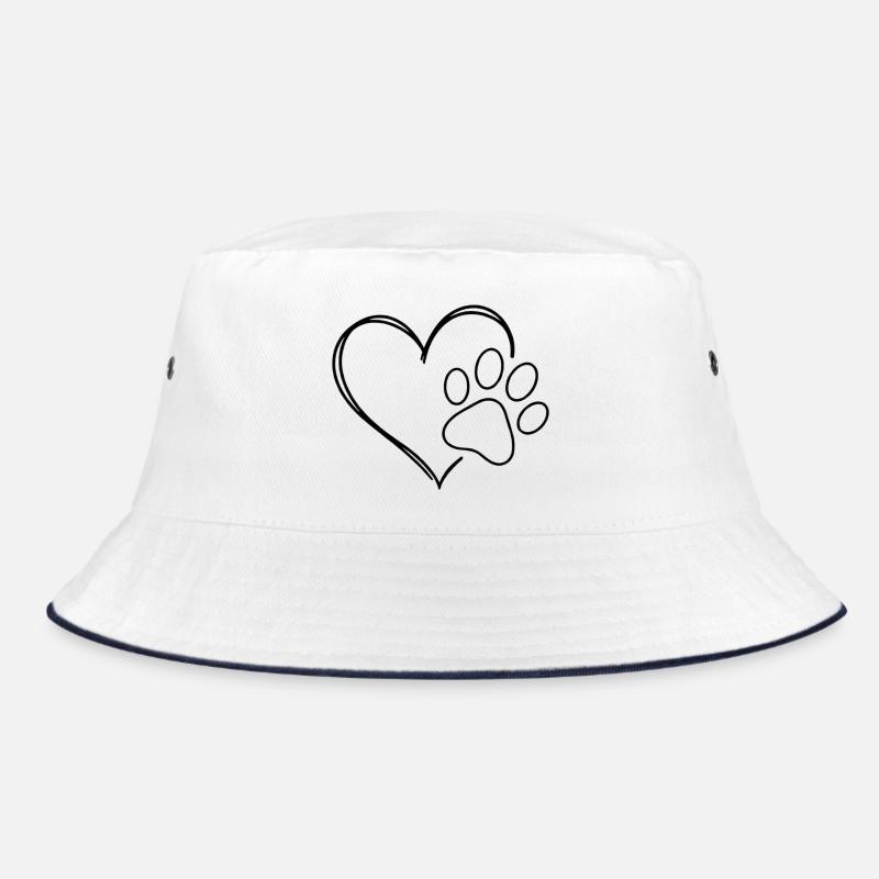 Heart and paw Bucket Hat