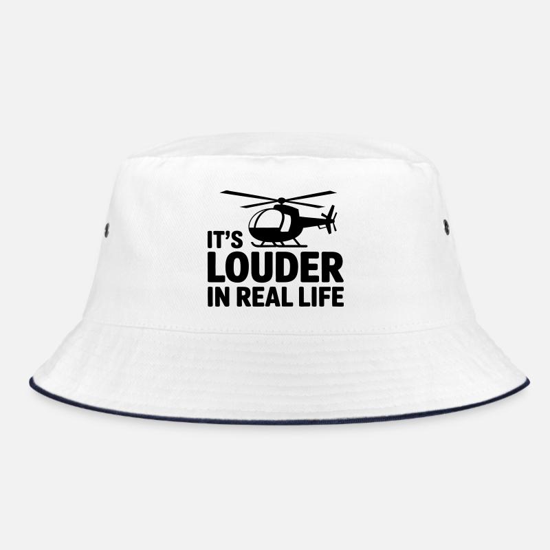 Helicopter pilot funny saying - Bucket Hat - white/navy