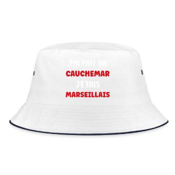 Cauchemar Marseillais - Bob - blanc/marine - Devant