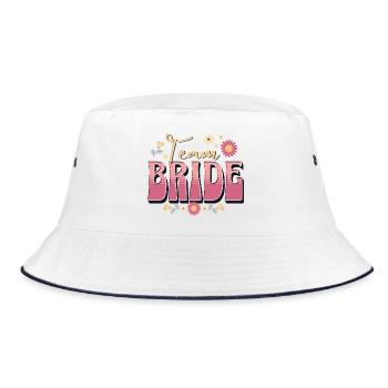 Team Bride - Bucket Hat - white/navy - Front