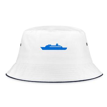 Silhouette de navire bleu Look côtier - Bob - blanc/marine - Devant