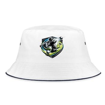 Golfschlag Shield Dynamik - Bucket Hat - Weiß/Navy - Vorne