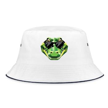 Crocodile Alligator Reptile Crocodile Adore les Crocodiles - Bob - blanc/marine - Devant