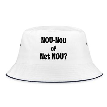 Nou-Nou of Net Nou? - Bucket Hat - white/navy - Front
