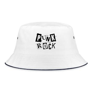 punk-01Punk Rock – Musique rebelle & Alternative - Bob - blanc/marine - Devant