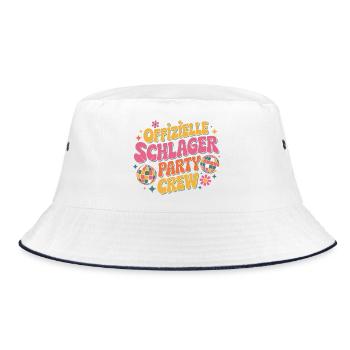 Schlager Party Crew Mallorca Festival JGA Malle - Bucket Hat - Weiß/Navy - Vorne