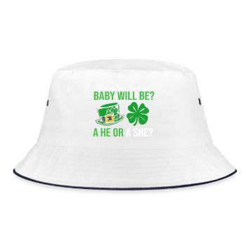 Révélation du sexe de la fête de bébé : la Saint-Patrick - Bob - blanc/marine - Devant