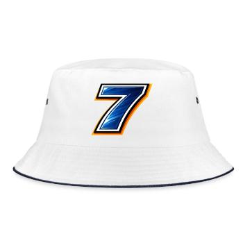 Maillot de football numéro 7 design sportif - Bob - blanc/marine - Devant