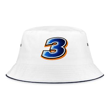 Conception du maillot de football numéro 3 Sportif - Bob - blanc/marine - Devant