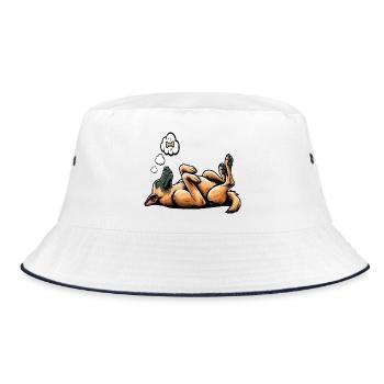 Malinois Belgian Shepherd Malinois Owner - Bucket Hat - white/navy - Front