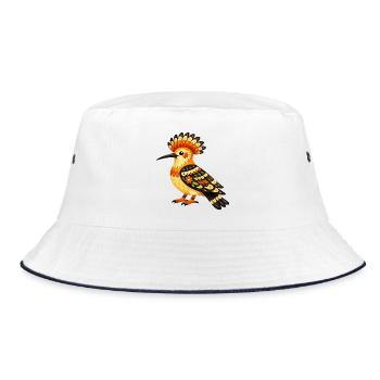 Colorful Dudek in Folk Style - Bucket Hat - white/navy - Front