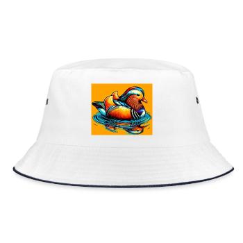 Canard mandarin - Bob - blanc/marine - Devant