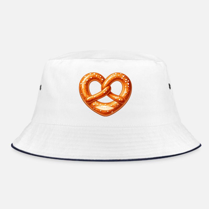 Brezel Herz Backen Bäcker Design Bucket Hat
