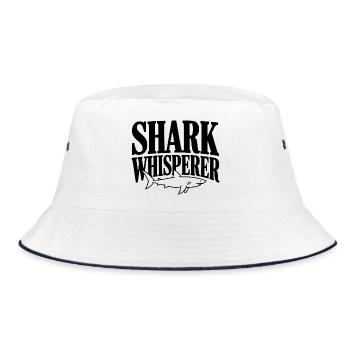 Shark Whisperer - Bucket Hat - white/navy - Front