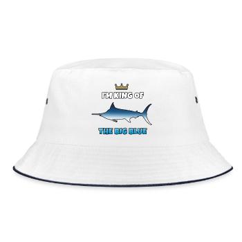 König des Großen Blauen - Bucket Hat - Weiß/Navy - Vorne