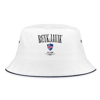 Souvenir Reykjavik, design élégant Reykjavik - Bob - blanc/marine - Devant