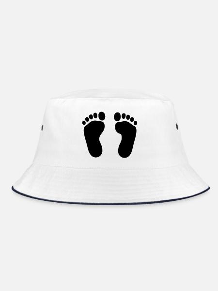 T-shirt Bébé Pieds - Baby Footprint Love - Bob - blanc/marine