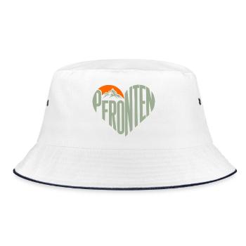 Pfronten Bergherz Panorama - Bucket Hat - Weiß/Navy - Vorne