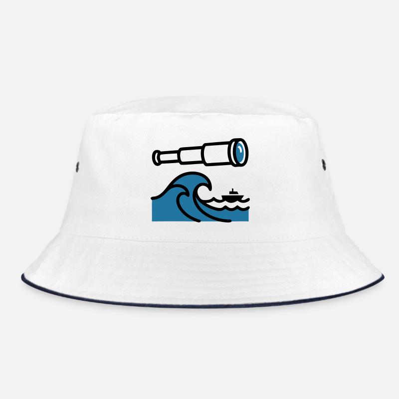 Telescope Waves Ocean Explorer Bucket Hat