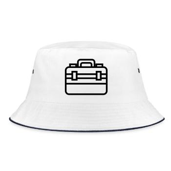 Toolbox - Bucket Hat - white/navy - Front