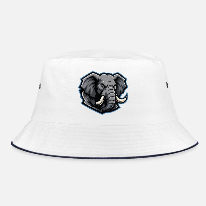 Elefantenkopf Maskottchen-Logo Bucket Hat