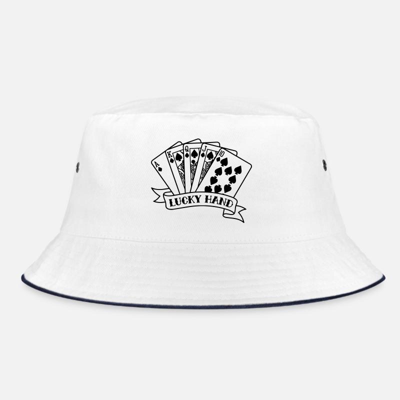 Royal Flush Pokerkarten Bucket Hat