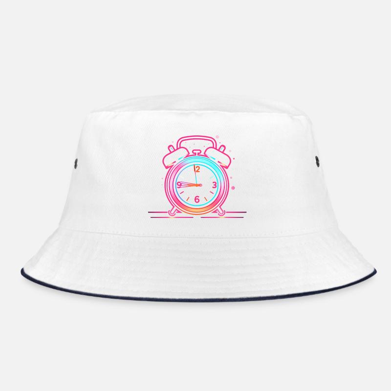 Retro Bell Clock Bucket Hat